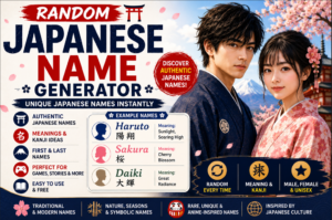Random Japanese Name Generator | Unique Name Ideas Online