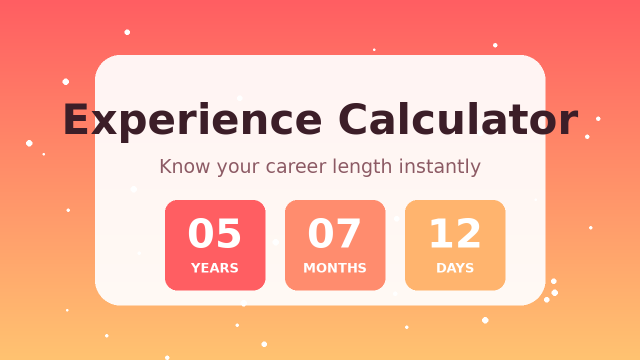 Experience calculator.